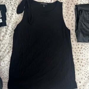 Banana Republic Black Sleeveless Tie Front Tank